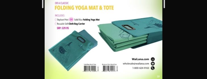 FOLDING YOGA MAT & TOTE (Phtalate-Free Folding Mat)
