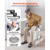 Bedside Commode Chair, 500 lbs Capacity, 4-in-1 Portable Toilet and Raised Toilet Seat with Padded Seat & Backrest, Detachable 5L Bucket