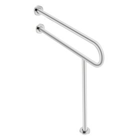 Toilet Safety Rail, 31.5 Inch U-Shaped Handicap Grab Bar, 304 Stainless Steel Senior Safety Pole, Toilet Grab Bars with Anti-Slip Handle