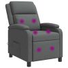 Massage Recliner Dark Grey Fabric