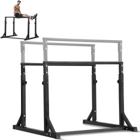 Dip Bar, 800 lbs Capacity, Heave Duty Dip Stand Station with Adjustable Height, Fitness Workout Dip Bar Station Stabilizer Parallette Push Up Stand