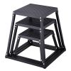 Plyometric Jump Boxes, 12/18/24 Inch Plyo Box, Platform and Jumping Agility Box, Anti-Slip Fitness Exercise Step Up Box Set for Home Gym Training