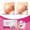 Stretch Mark Care Kit 4PCS, Pregnancy Skin Care Set with Stretch Mark Oil, Massage Milk, Body Wash & Repair Cream