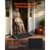 Threshold Ramp for Doorways, 31.9 x 15.4 in, Platform Aluminum Wheelchair Ramp, Non-Slip Door Threshold Ramps, 400 lbs Load Capacity, for Home Steps