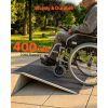 Threshold Ramp for Doorways, 31.9 x 15.4 in, Platform Aluminum Wheelchair Ramp, Non-Slip Door Threshold Ramps, 400 lbs Load Capacity, for Home Steps