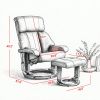 360 Swivel Massage Recliner Chair, 10-Point Vibration Footstool for Living Room