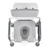 Bedside Commode Chair, 500 lbs Capacity, 4-in-1 Portable Toilet and Raised Toilet Seat with Padded Seat & Backrest, Detachable 5L Bucket