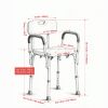 Adjustable Shower Chair with Back, 350 LBS Non-Slip Bath Bench for Bathtub & Bathroom