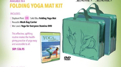 FOLDING YOGA MAT KIT (Phtalate-Free Folding Mat, Tote & DVD) (DVD: Yes)