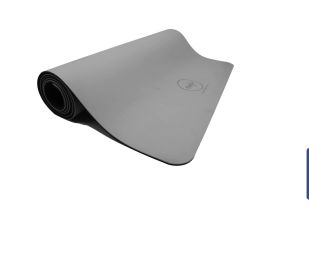 PU + NR Yoga Mat (Material: Natural Rubber & Eco-Polyurethane, Color: Gray)