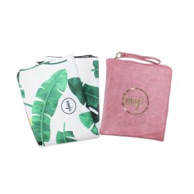 Suede & Natural Rubber Travel Yoga Mat (Material: Microfiber, Natural Fiber, Color: Leaf)