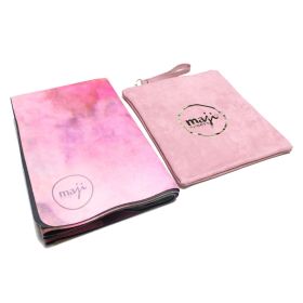 Suede & Natural Rubber Travel Yoga Mat (Material: Microfiber, Natural Fiber, Color: Surreal)