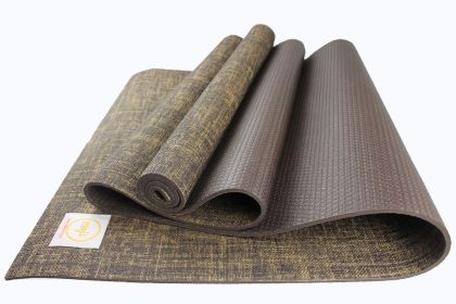 Jute Premium Eco Yoga Mat (Material: PER Polymer Resin + Jute, Color: Brown)