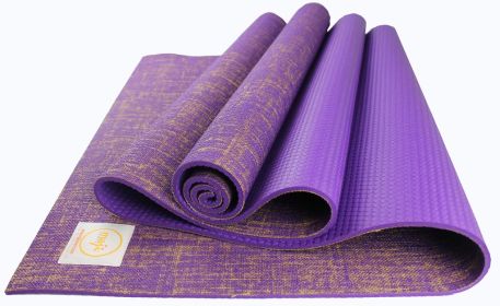 Jute Premium Eco Yoga Mat (Material: PER Polymer Resin + Jute, Color: Purple)