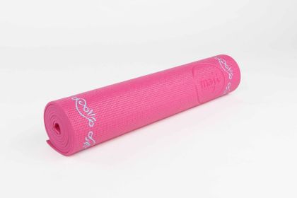 Printed PVC Yoga Mat (Material: PVC, Color: Pink)