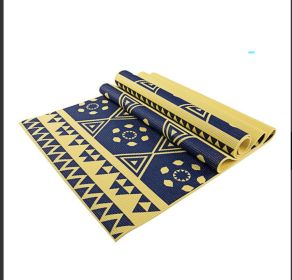 Printed PVC Yoga Mat (Material: PVC, Color: Yellow)