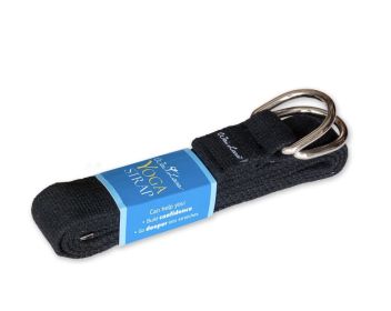 6Ft Yoga Strap (Color: Black)