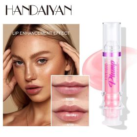PLUMP POUT Lip Plumping Booster Gloss High Shine for Plumper Looking Lips Extreme Shine Crystal Volume Lip Oil Cosmetics Makeups (Color: 02)
