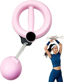 Shoulder Reliever Ball Swing for Women, 360° Hand-Crank Chest Workout Equipment, Forearm Exerciser Fitness Equipment for Arm and Wrist (Lens Color: Pink)