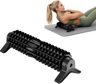 Foam Roller with Detachable Stand, 18" Deep Tissue Massage Roller, Beginner-Friendly Support Design for Muscle Recovery, Home Workout & Fitness (Color: Black   18-inch)