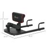 3 in 1 Padded Push Up Sit Up Squat Machine, Home Gym Fitness Equipment, Black