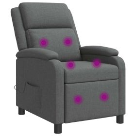 Massage Recliner (Color: DarkGreyFabric)