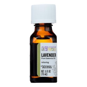 Aura Cacia - Pure Essential Oil Lavender - 0.5 Fl Oz (Type: Lavender)