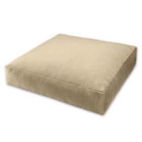 Jaxx Brio Large DÃ©cor Floor Pillow / Meditation Yoga Cushion, Plush Microvelvet (Color: Camel)