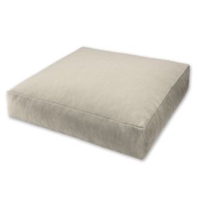 Jaxx Brio Large DÃ©cor Floor Pillow / Meditation Yoga Cushion, Plush Microvelvet (Color: Ivory)