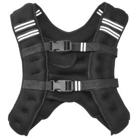 Weighted Vest with Reflective Stripe, Adjustable Buckle Body Weight Vest for Men Women, Workout Equipment for Strength Training (Weight: 12lbs)