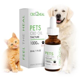 CBD Oil for Cats - Pets CBD Oil Tincture Salmon Flavoured 1000mg (CBD2HEAL) (Pets: Cats)